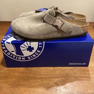 Birkenstock Boston clogs suede taupe